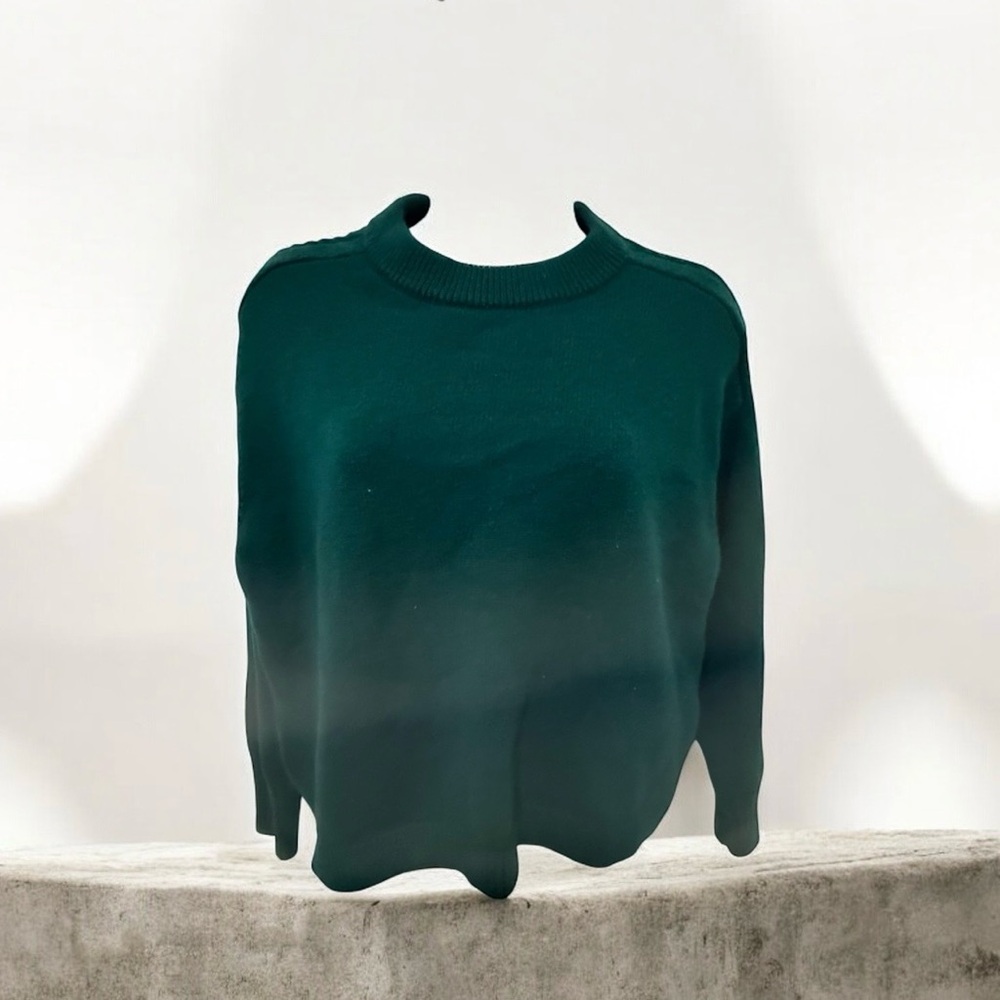 Ann Taylor Dark Green Crew Neck Sweater